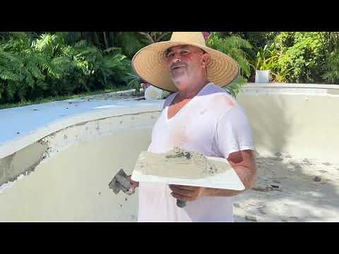 How to apply cement to pool tile waterline