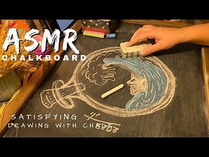 ASMR chalkboard/drawing with chalk/no talking relaxing video