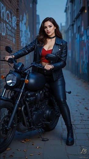 Biker Chic 🔥 Rebel Glam #fashionshorts #style #curvy #beautifulwomen #bikerfashion