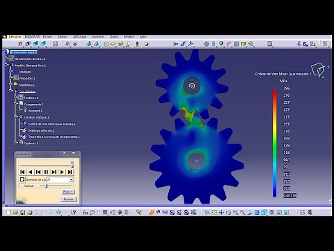 Gear simulation Catia V5 FEM Structure Analysis