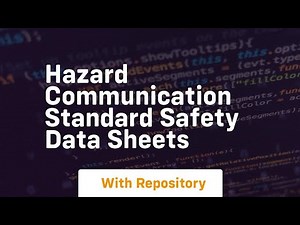 hazard communication standard safety data sheets
