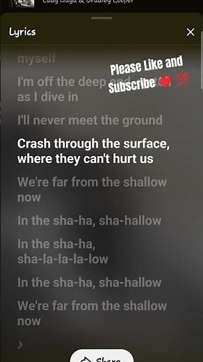 Lady Gaga & Bradley Cooper - Shallow #lyrics #music