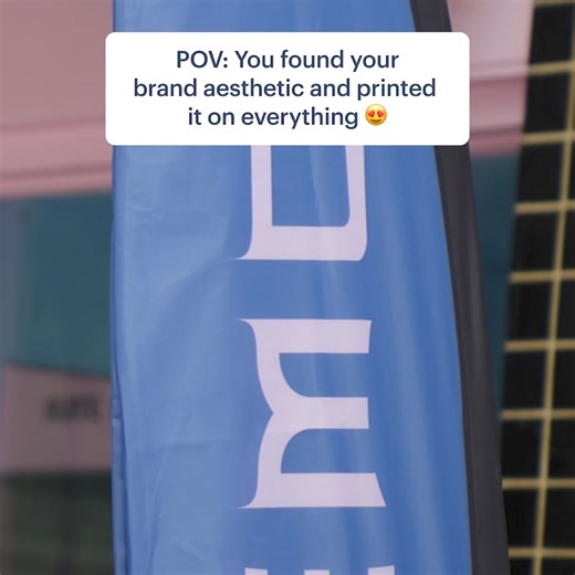 Your logo our products = your brand 🔥 From business cards to signage to marketing and merch – we print that. | VistaPrint