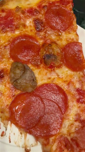 Sausage & Pepperoni Slice at Joe’s Pizza 🍕🔥