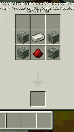 Recipe of sticky piston in Minecraft