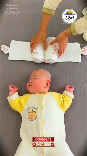 Does your baby sleep with a head tilt (Do THIS) #babyhacks #newborncare #parentingtips #infantsafety