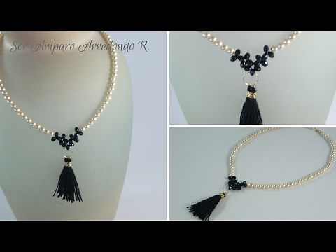 COMO hacer COLLAR de PERLAS fácil Bisutería DIY ♥