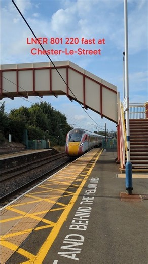 LNER Azuma 801 220 passing Chester-Le-Street bound for London Kings Cross