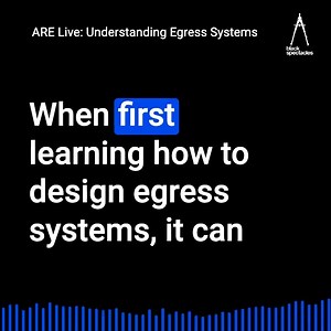 Designing egress systems can be overwhelming. Use the who, what, where, when, and how method to break it down and double check your designs. Watch our ARE Live episode all about egress systems to learn more about how to put this framework into practice! Head to https://bit.ly/egress_systems to watch the recording! #areprep #are #architects #architecture #examprep #arestudytips | Black Spectacles