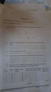 Section AThis section consists of questions on Straight line g... | Filo