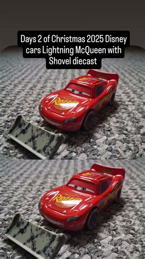 Days 2 of Christmas 2025 Disney cars Lightning McQueen with Shovel diecast #disneycars