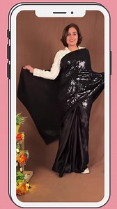 Beautiful sequin one minute stitched Saree | Isadora Life | Facebook