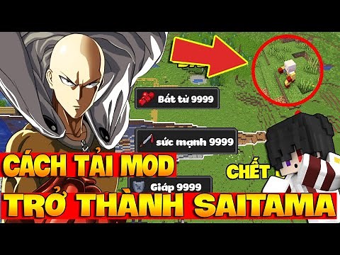 CÁCH CHƠI VÀ TẢI MOD SAITAMA TRONG Thử 1 Ngày Làm ONE PUNCH MAN (Saitama) Mà PHÁ ĐẢO MINECRAFT !!