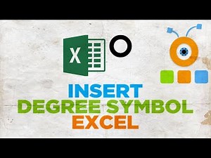 How to Insert a Degree Symbol in Excel | How to Type Degree Symbol in Excel