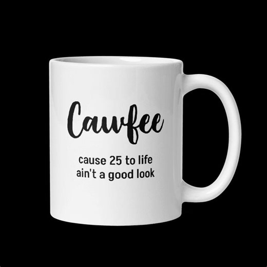 Funny Cawfee Mug – Dark Humor Coffee Lover Gift, New Yorker Accent - Etsy