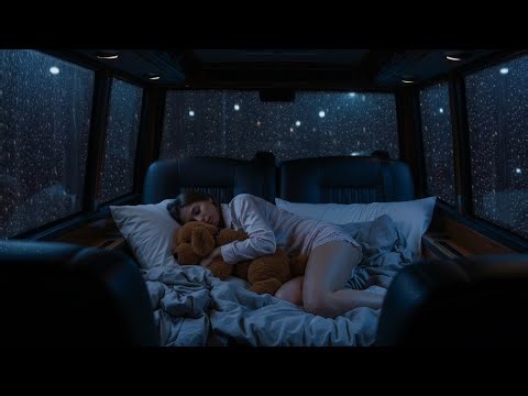 Drift Away: Relaxing Sleeper Bus Ride with Rain & Thunder
