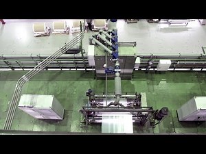 Central waste handling system for extrusion of films - Inline recycling of trim to granulate