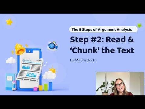 How to Write an Argument Analysis (Step 2) | Read and 'Chunk' the Text