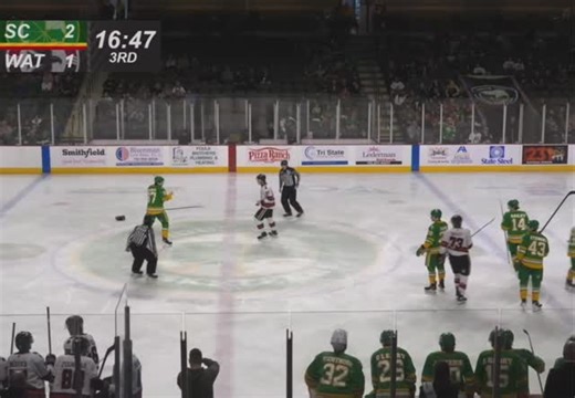 Dropem USHL on Instagram: "Fight 64 - 01.18.26 Owen DeGraff v. Travis Poliski Waterloo Black Hawks v. Sioux City Musketeers #hockey #hockeyfights #ushl #ushlfights"
