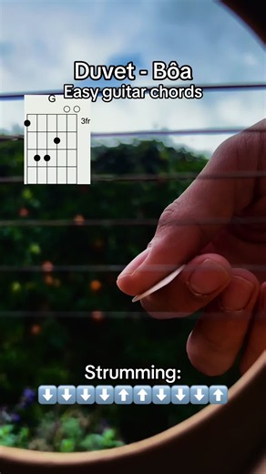 Duvet easy guitar tutorial song suggetions in the comments. #duvet #guitar #guitartutorial #bôa #fyp
