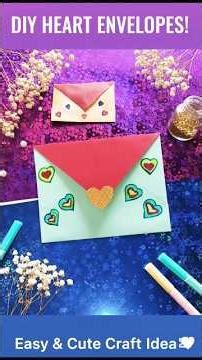 DIY 5-Minute Heart Envelope 💌 Easy Paper Gift Craft Idea #DIY #PaperCrafts #Origami #HandmadeGift