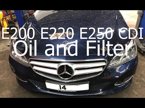 How To Change Mercedes W212 E Class Oil and Filter Service E200 E250 CDI 2009-2016 Facelift Diesel