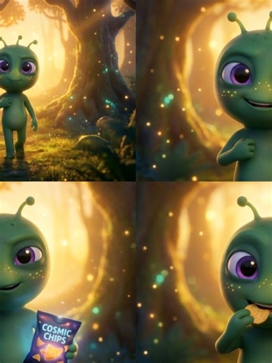 😂 LIKE & SHARE if this alien just called you out 👽💚 POV: You said you were “low maintenance”… but your snacks need emotional support. Why is our tiny forest-green alien walking like it owns the forest?? 😭 The confidence. The slow motion. The dramatic smirk. The backup snacks. This little cosmic troublemaker really said: “I brought backup.” Main character energy activated. ✨ If you relate to: 🍟 Emotional support snacks 😌 Overconfident tiny chaos 🎬 POV humor 🌿 Cute animated characters with