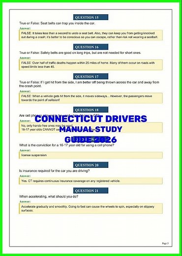 Connecticut DMV Permit Test 2026: Drivers Manual Study Guide & Exam Prep Video