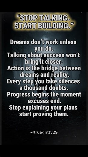 STOP TALKING START BUILDING | Motivational Quotes