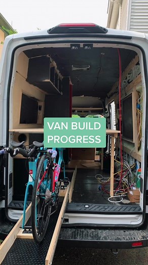 Turning this van until our new home #vanlife #vanbuild #transformation #fyp