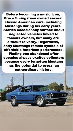 The Mustang Bruce Springsteen Bought Before Fame Was Found Rusting in Jersey#Mustang