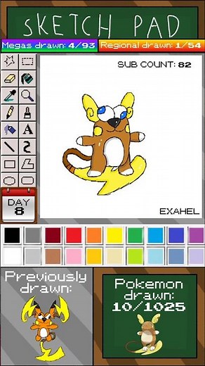 Drawing Alolan Raichu ⚡️ | Drawing All Pokemon Day 8 #howtodraw #shorts #pokemon #speedpaint