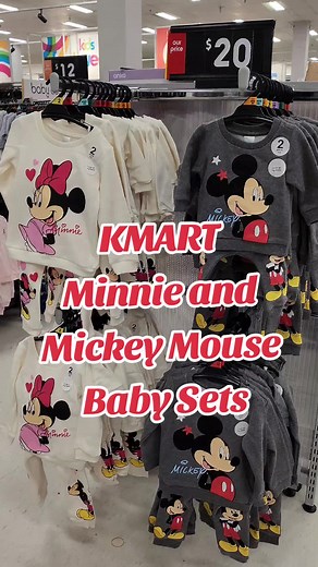 Cute Minnie and Mickey Mouse Baby Sets at Kmart