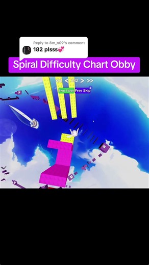 Stage 182 Spiral Difficulty Chart Obby (Roblox) #roblox #robloxobby