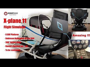 RobotDigg R22 or R44 Helicopter 6 DOF Platform Flight Simulator