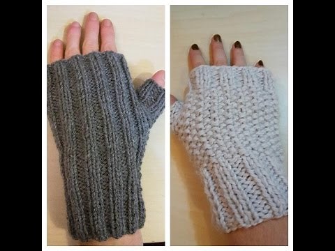Knitting easy mittens