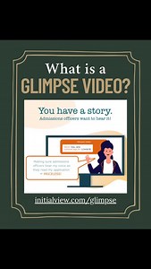 Karman Kent (Rooted College Consulting) on Instagram: "🎥 Why submitting a 90-second @initialview Glimpse video to colleges can help application readers get to know you better and advocate for you in the review process! 🎉"