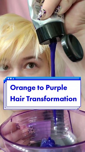 Hair dye transformation: Orange to Pastel Purple Tutorial
