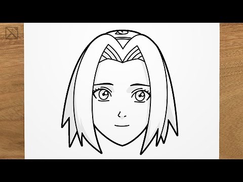 How to draw SAKURA HARUNO (Naruto) step by step, EASY