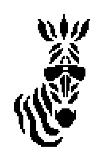 Zebra Knitting Pattern: Intarsia Chart (excel Template) - Etsy Canada