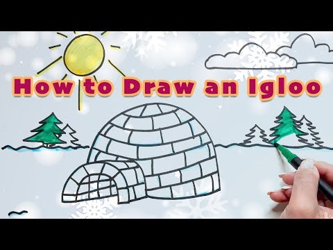 How to Draw an Igloo [EASY tutorial] ❄️