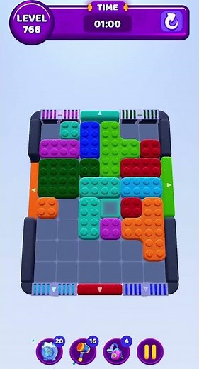 Color Block Jam Level 766 Solution Walkthrough #colorblockjam #gaming #colorblockjamgame #games