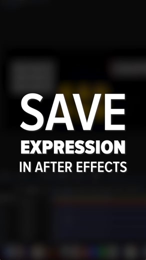 Save Expressions Directly in After Effects with Ease
