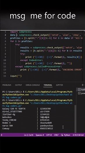 Hack Wi-Fi using Python #wifi_hack #python #wifihack #shorts