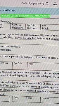 Exhibit A Fraud in Plain Sight- A blank affidavit of service was created and filed into my case.