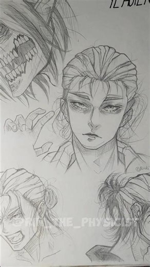 Rate my Drawing 🗿 | Eren Yeager Sketch|Attack on Titan Drawing #animeeart #aot #erenyeager #drawing