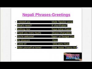 Learn Basic Nepali Language4 | Conversation and pharases