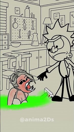 Rick vs. The Puddle Monster 🔫👾 #animation #memes #funnyanimation #brainrot #stillfram3 #rickandmorty