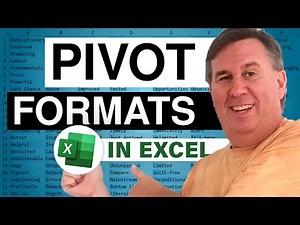Excel - Pivot Table Formatting: How to Make Your Formats Stick - Episode 865