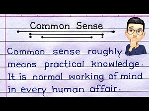 Common Sense Essay In English | Write An Essay On Common Sense In English |